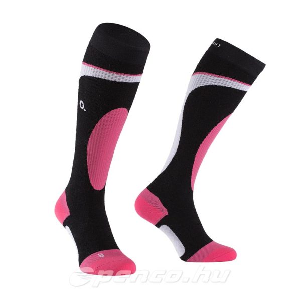 Zeropoint Alpine Socks kompressziós sízokni Fekete-pink-fehér